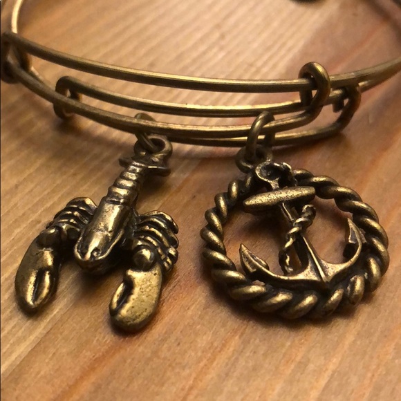⚓️ NAUTICAL BUNDLE 🛍 2 Alex & Ani bracelets gold - Picture 1 of 5